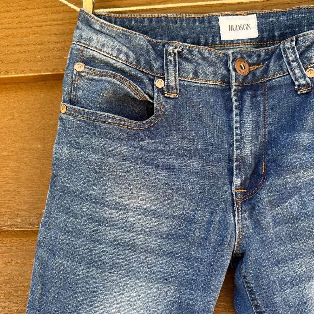 Hudson Skinny Mid-Rise Blue Medium Blue Denim Girls Size 12 - Picture 5 of 12